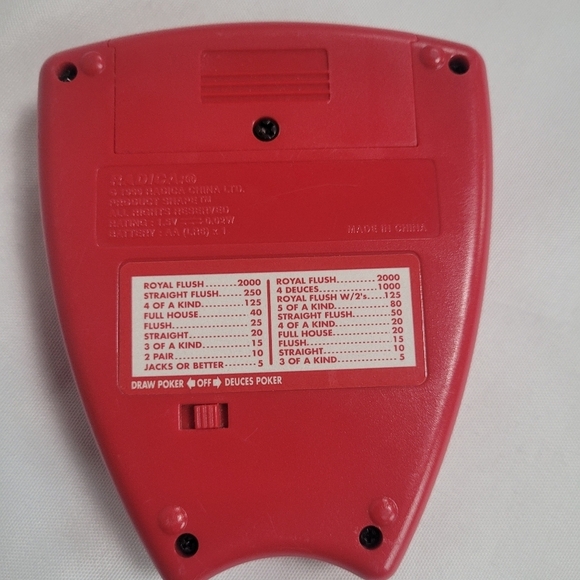 VTG 1999 Radica Pocket Poker Draw & Deuces Handheld Electronic Game - Picture 5 of 8